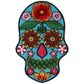 P6152 Flower Skull Blue Patch
